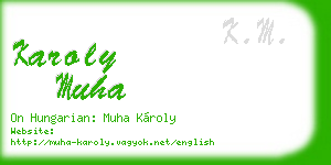 karoly muha business card