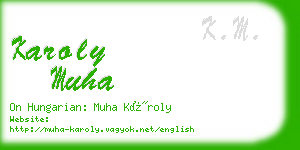 karoly muha business card